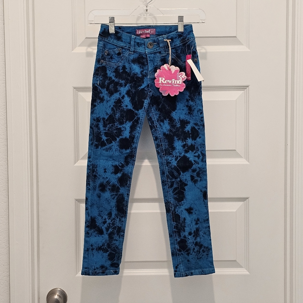 Rewind Vibrant Tie Dye Denim Jeans, NWT, Size 7
